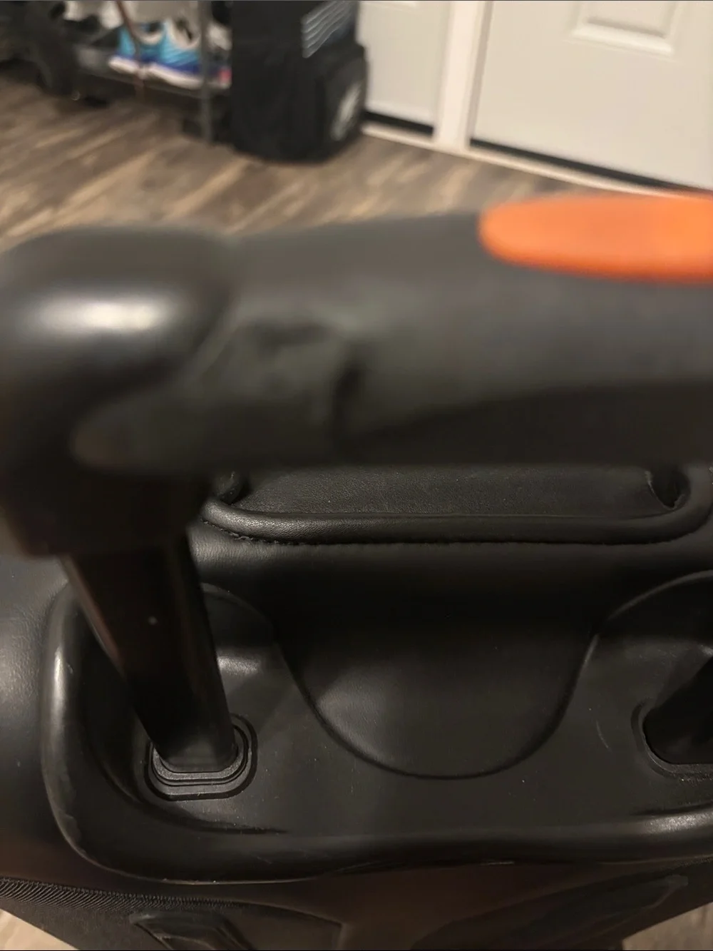 Tumi Black Carry-On Wheelaway with Orange Trim